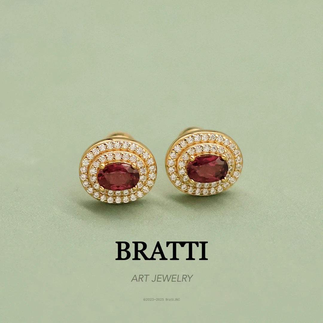 Bratti珠宝S925银石榴石耳饰-YE250206