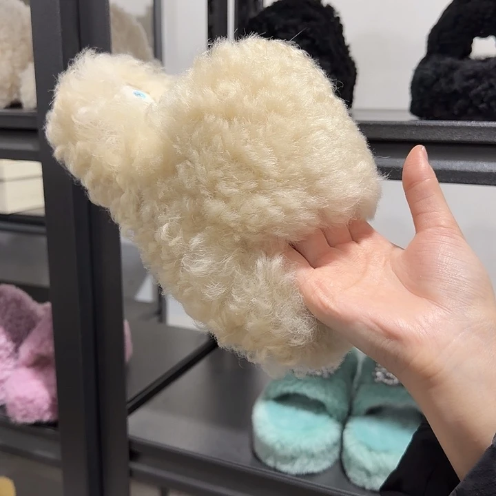 36奶茶色卷毛漏脚五厘米