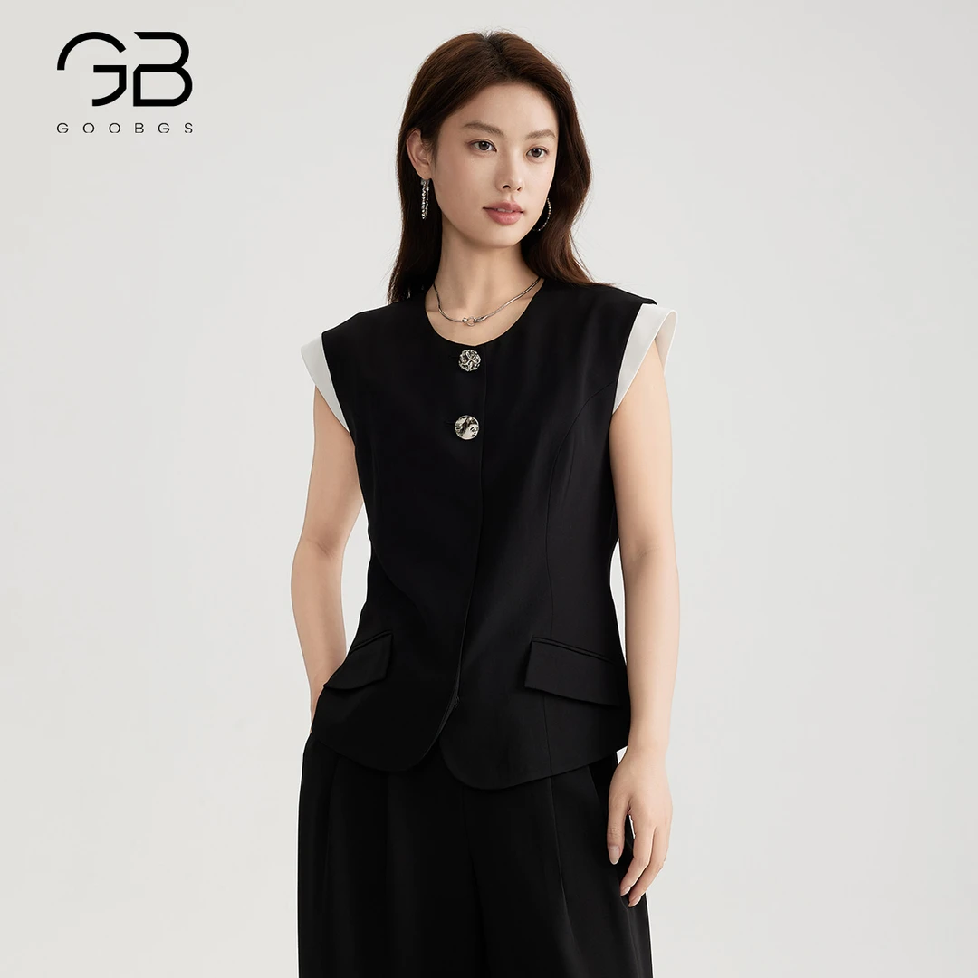 【谷邦L+】谷邦GOOBGS 无袖马甲背心上衣 B5257232