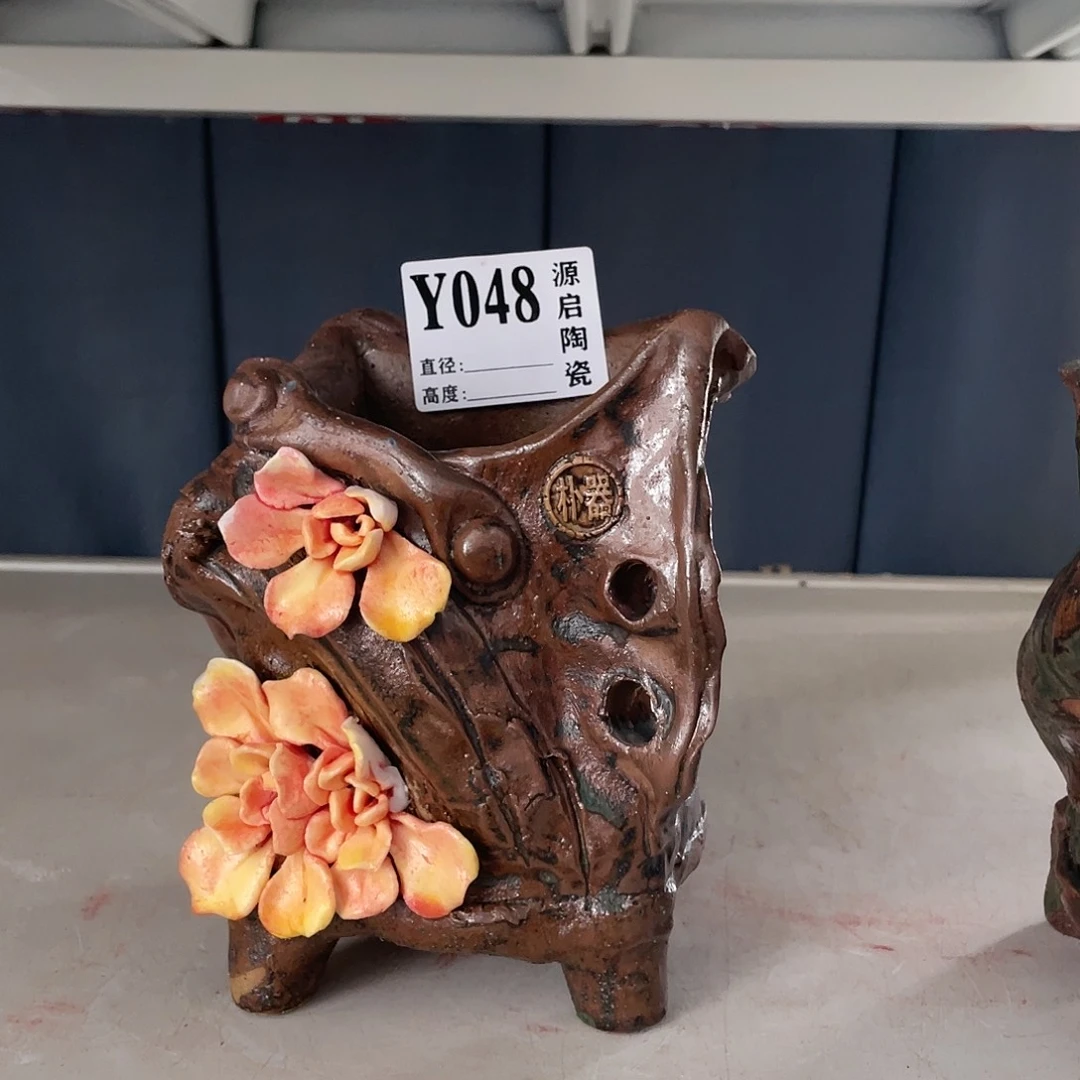 紫砂花盆手工制作默认微瑕048