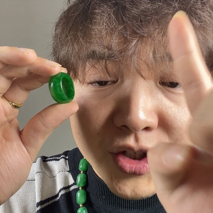 未镶嵌戒指翡翠扳指戒圈