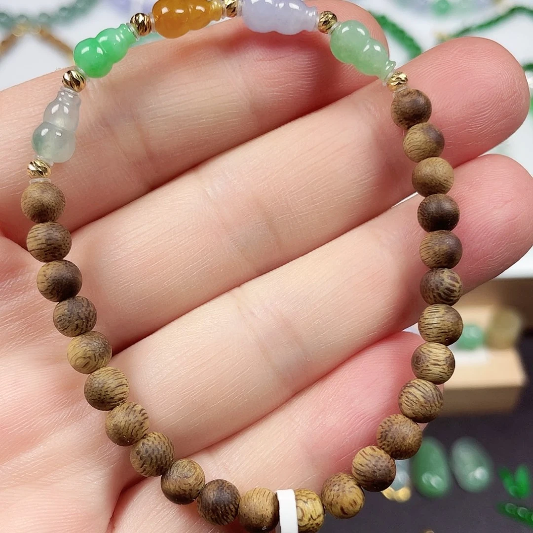 翡翠未镶嵌手链天然缅甸翡翠A货卡10