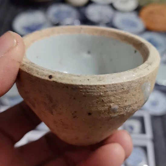 瓷片青花影青杯垫学习标本