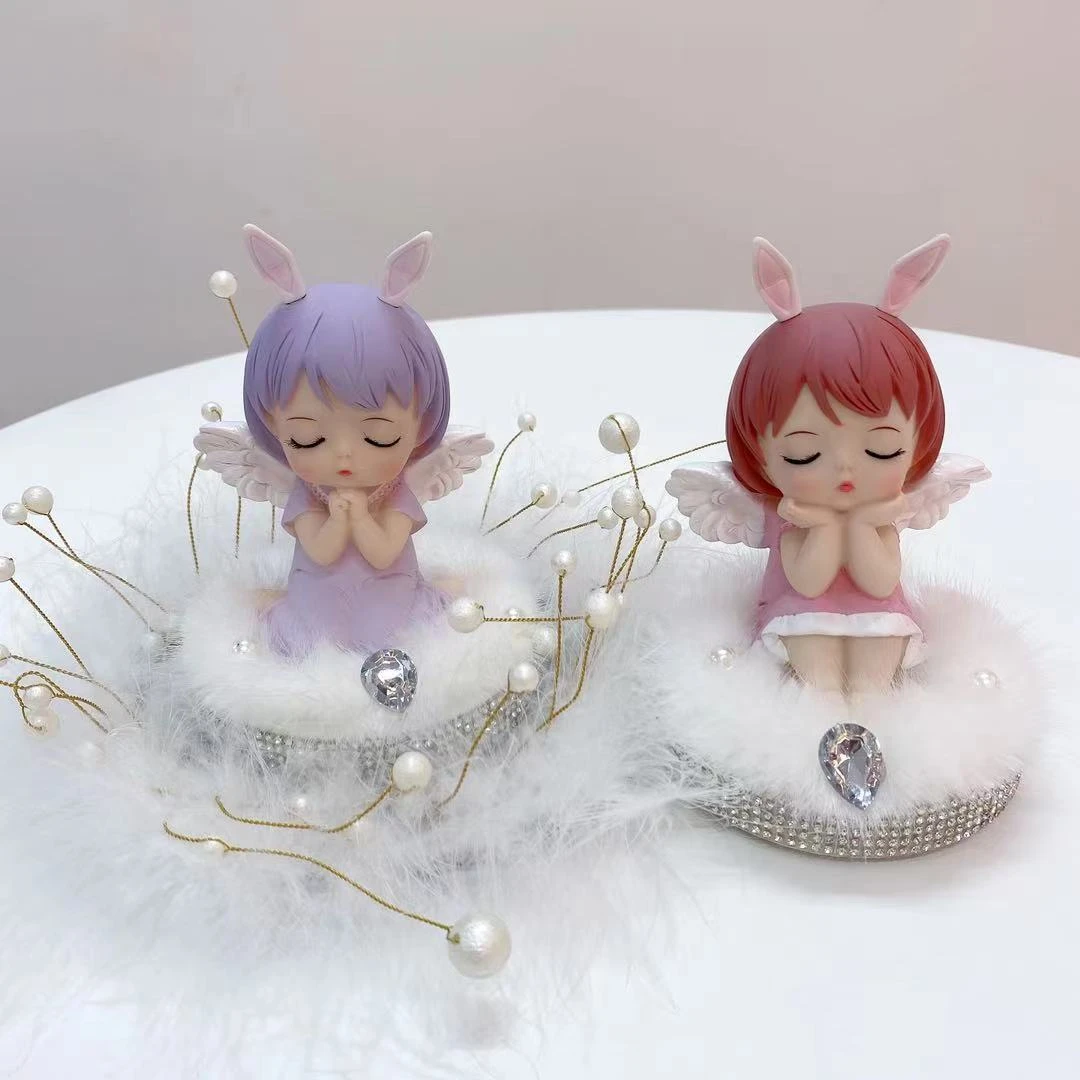 天使宝贝车载手办汽车摆件创意可爱安妮宝贝中控台车载装饰玩偶