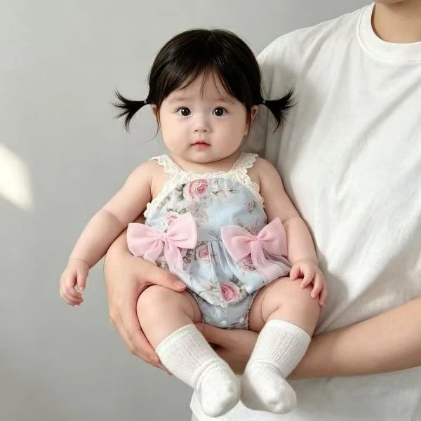 夏季洋气婴幼儿公主夏装服裙儿童洛丽塔裙子女童宝宝吊带裙哈衣