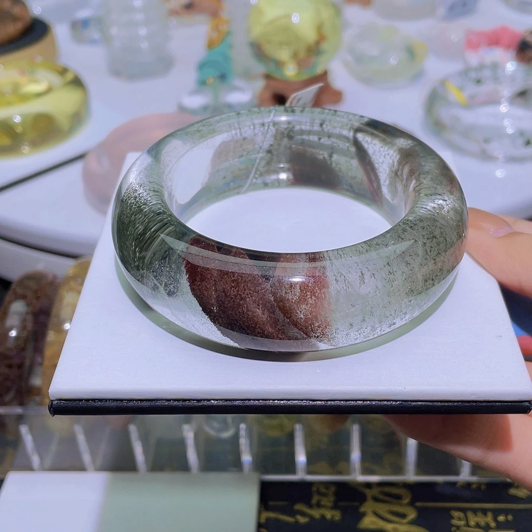 水晶手镯未镶嵌绿幽灵宽胎