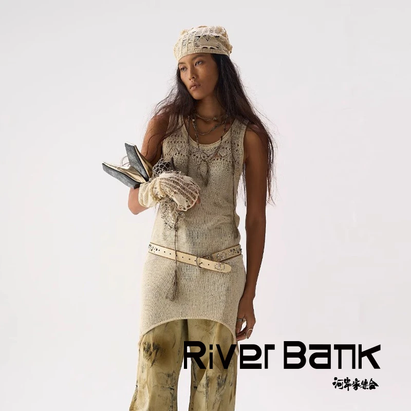 河岸家买手店设计师Shelle Artiste钩花两穿连衣裙针织吊带25夏