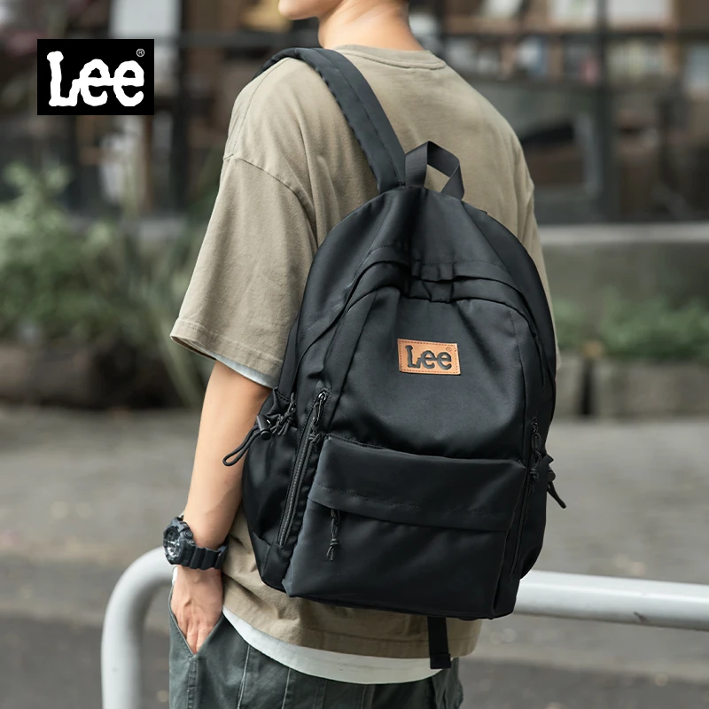 Lee大容量情侣双肩包男士户外旅行背包女时尚电脑书包大学生日系