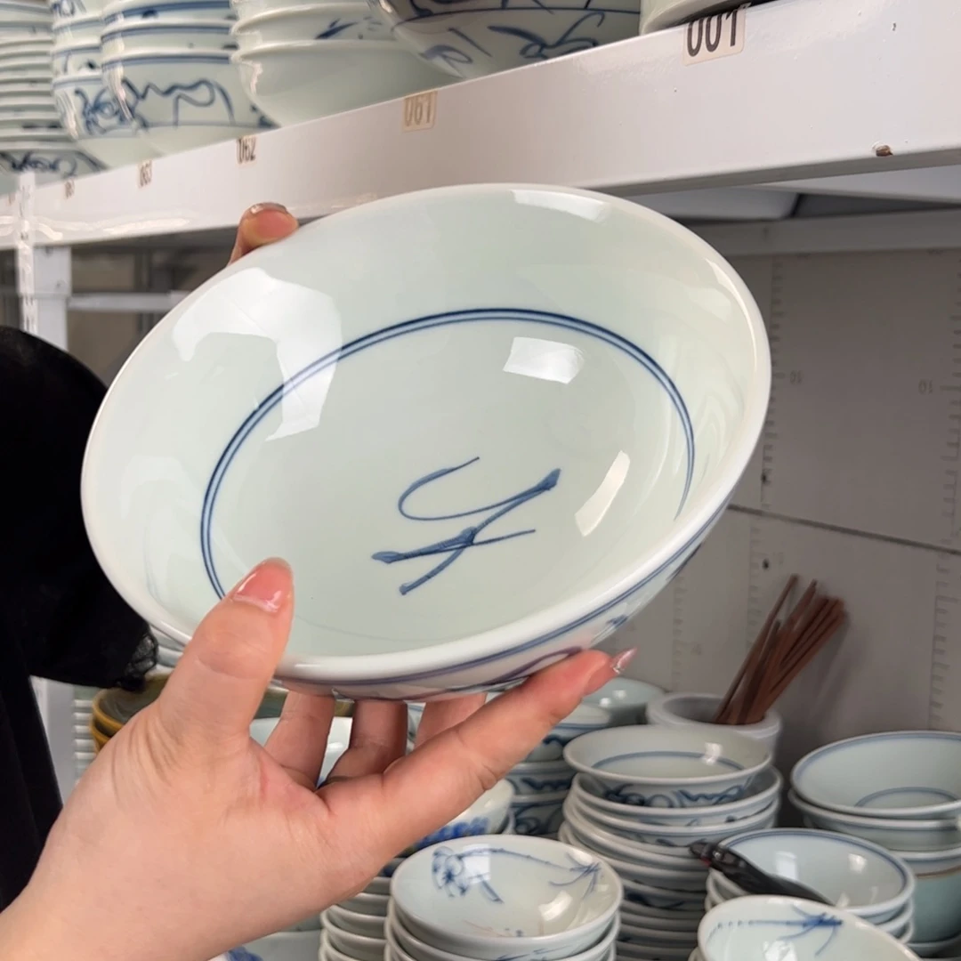 碗微瑕山茶花8寸老面碗（单只装）