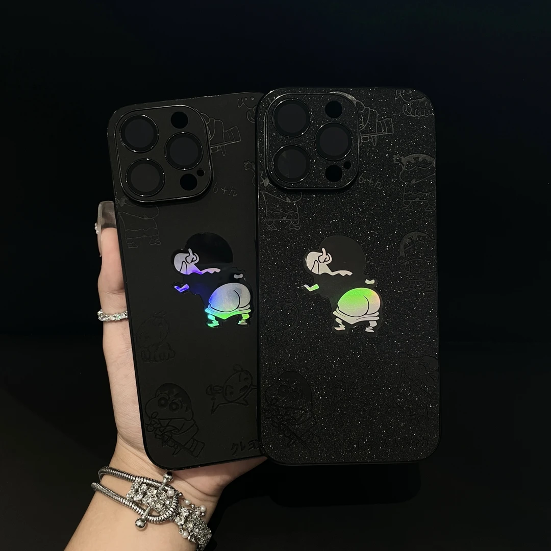 可爱蜡笔小新相机键全包适用苹果17promax16手机壳卡通iPhone15套