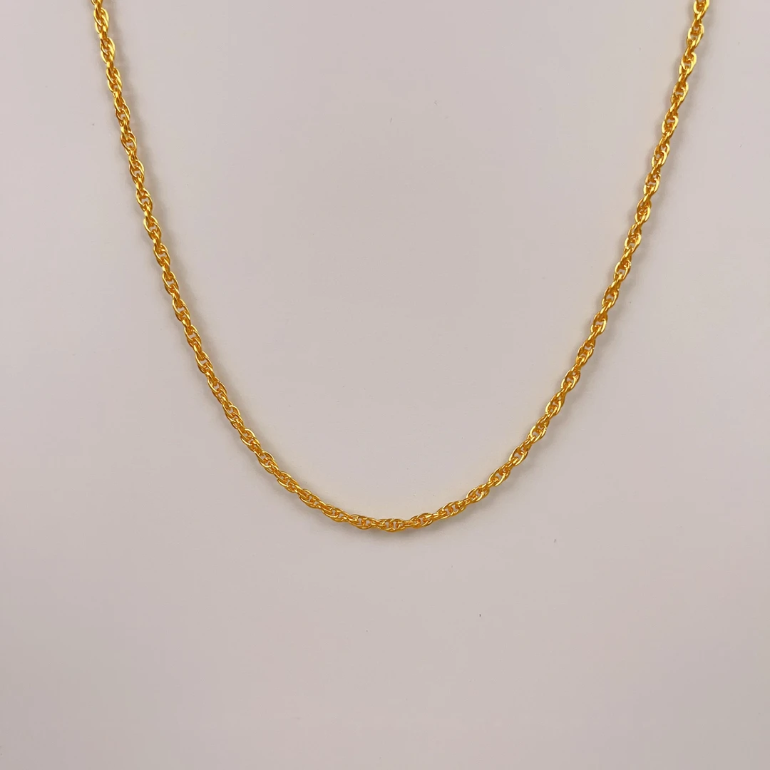 足银银制品 足银双扣项链时尚女士素链