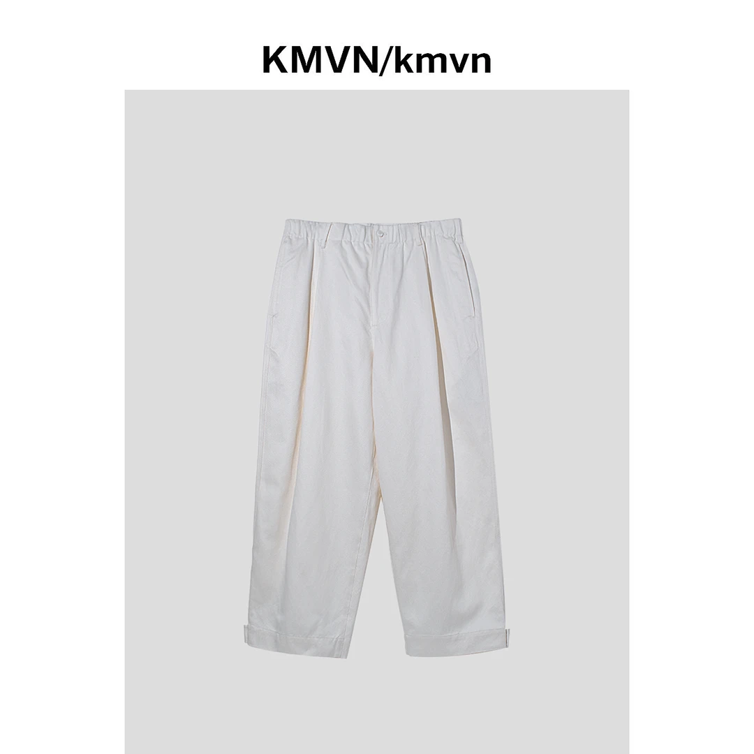 kmvn/kmvn【键影】2025夏季新款时尚潮流原创设计纯色休闲九分裤
