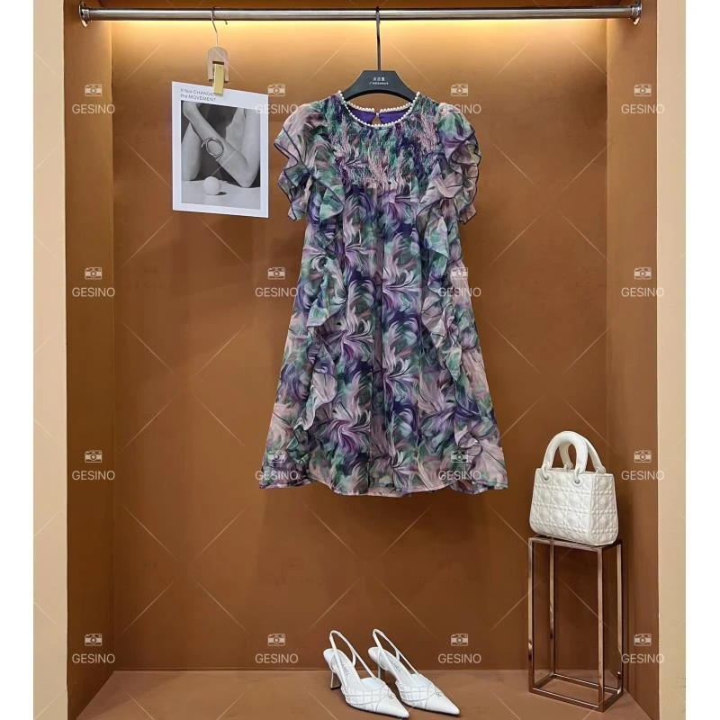 【小露】春夏新款优雅百搭时尚中国风女装连衣裙 XP-2025069