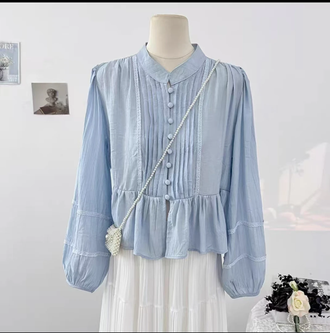 A201-300秋季新款浪漫甜美显瘦长袖上衣（不是主图款以直播间为准）