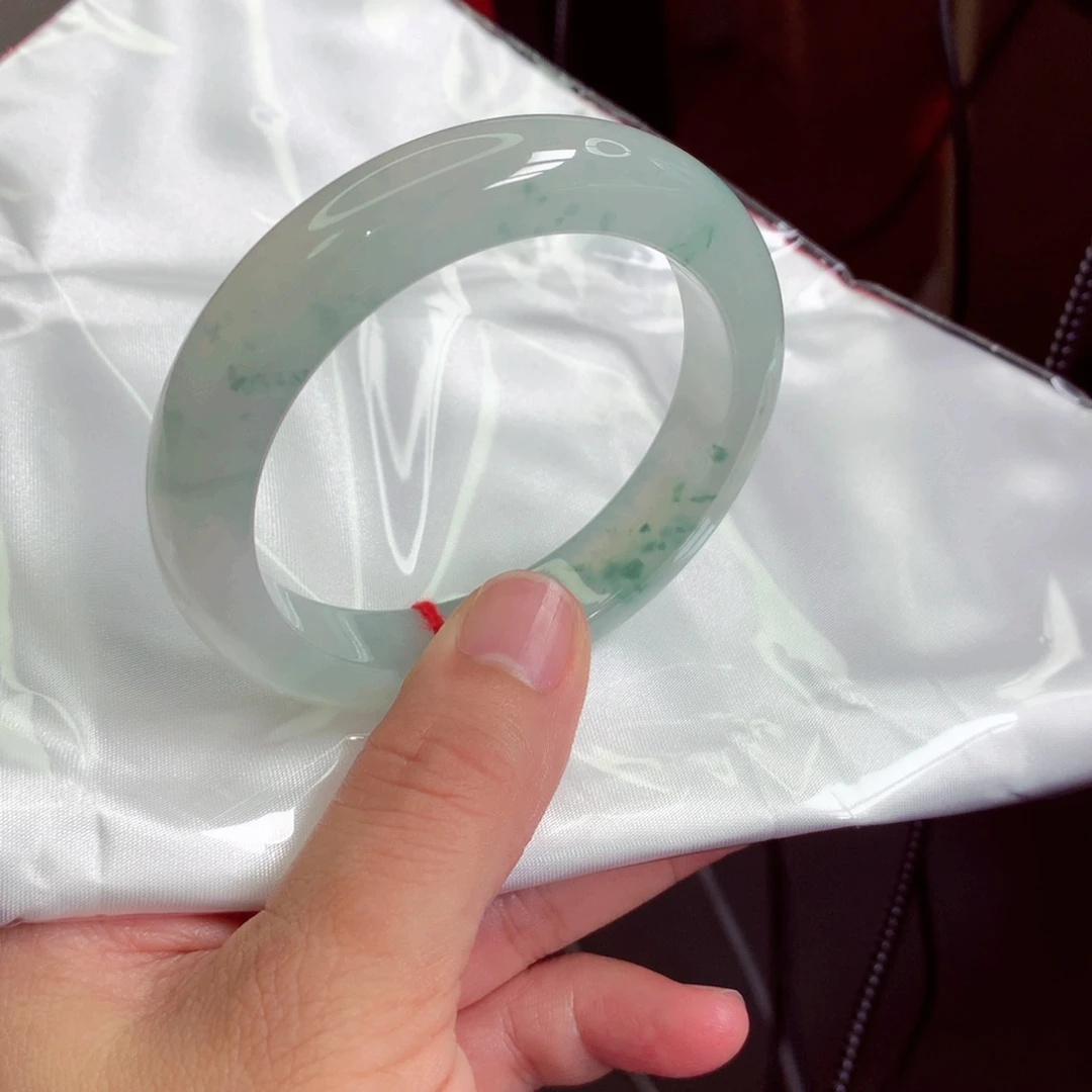 未镶嵌手镯翡翠缅甸天然A货翡翠手镯54.8