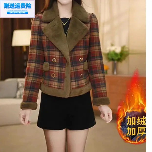 （运费险）2025小香风短款外套女秋冬新款今年流行爆款加绒小个子西