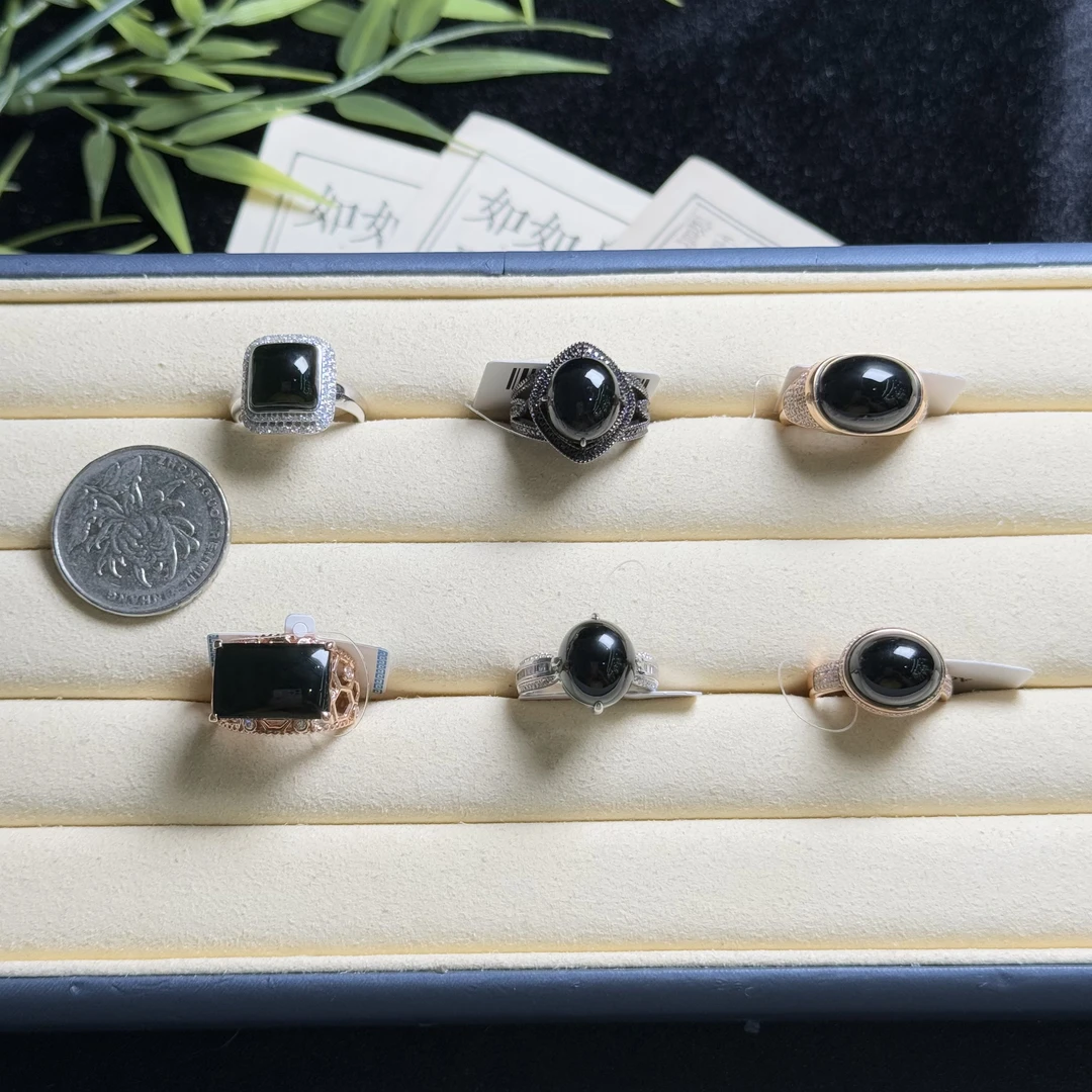 思懿珠宝 18k墨翠戒指-9800-2-SL-多样性发一