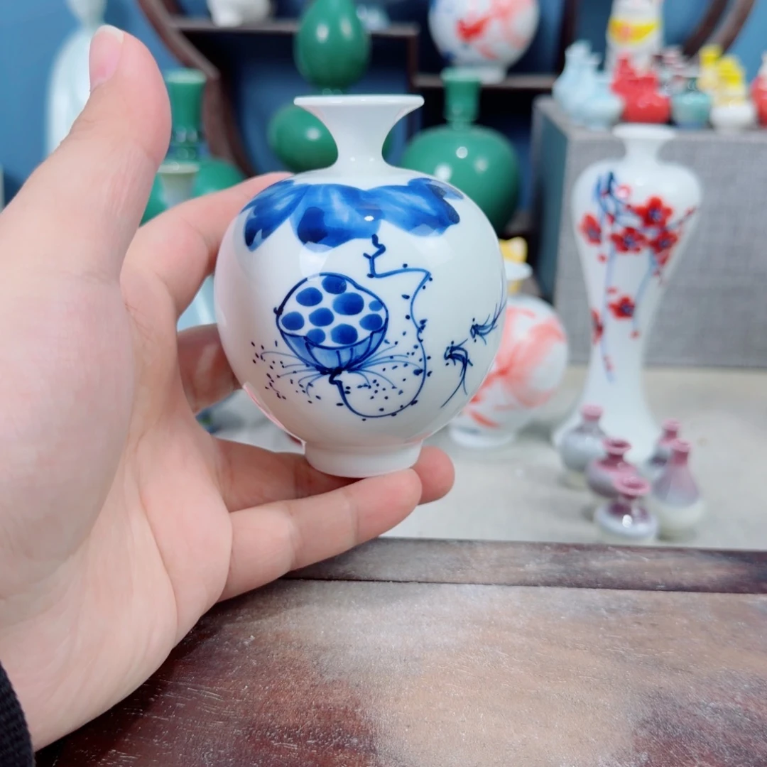 陶瓷手工小花器摆件