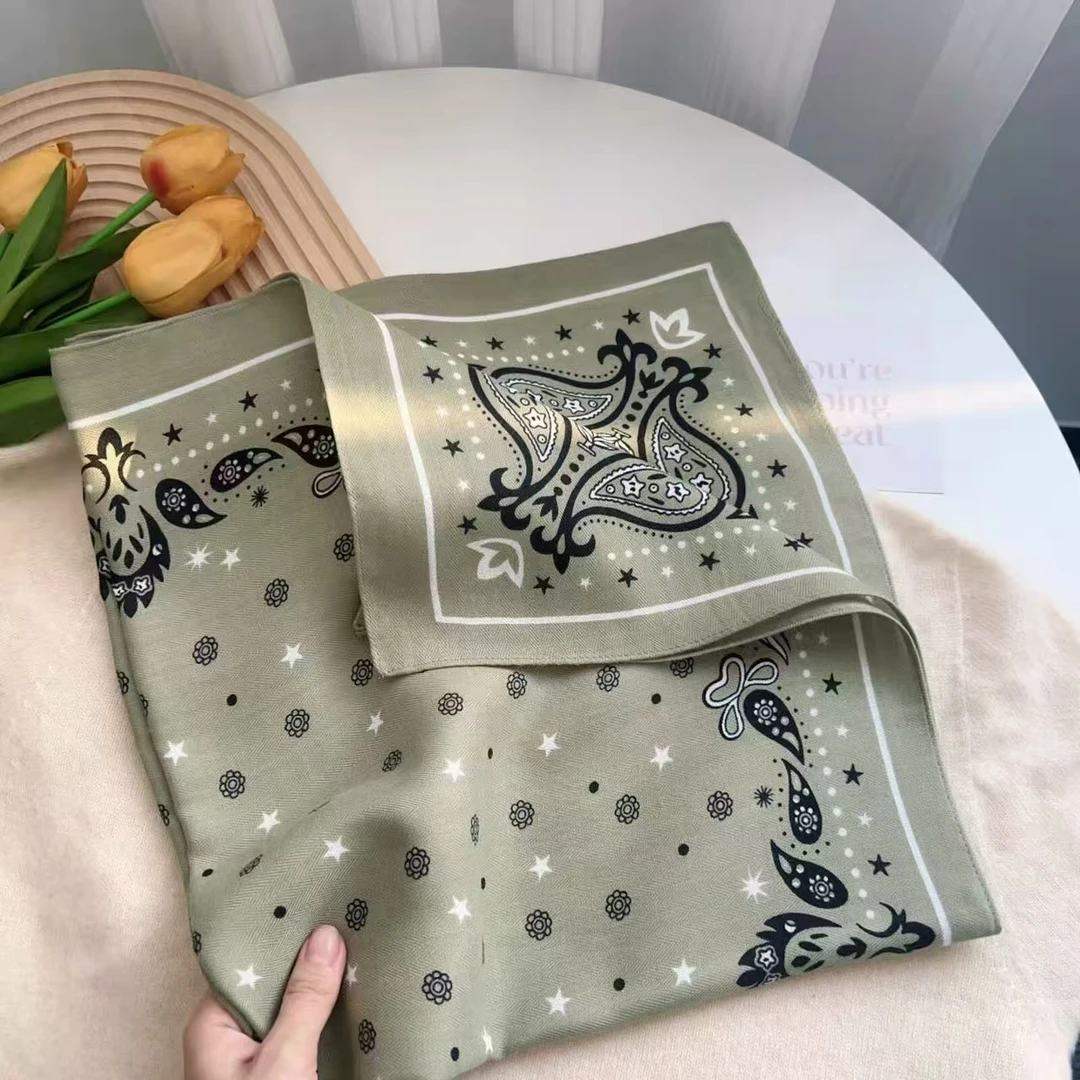 100新款百搭杭州丝绸丝巾70*70#1623