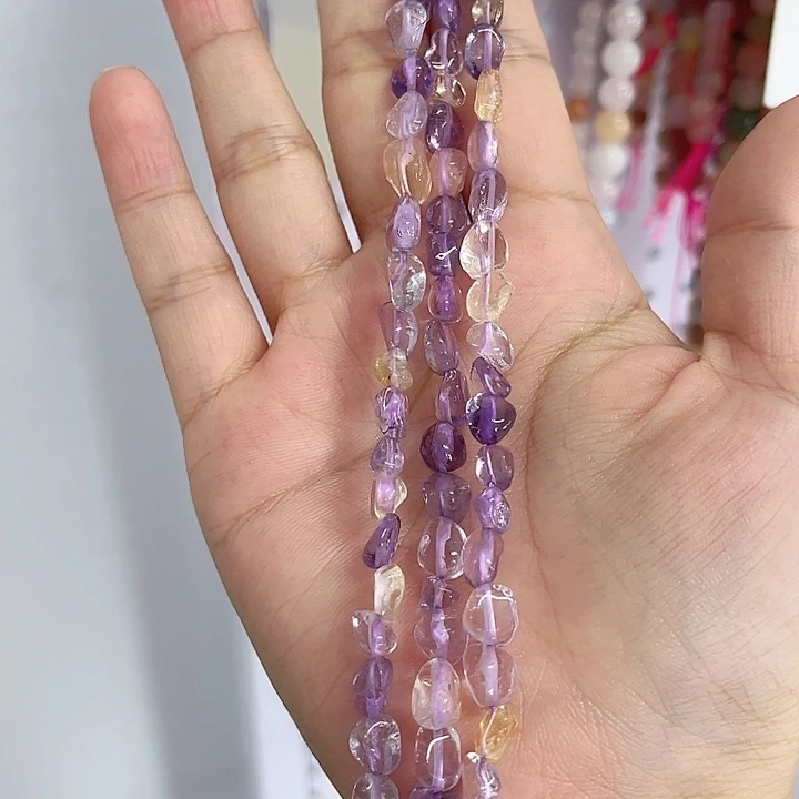 玛瑙/玉髓手链合金紫黄晶随行