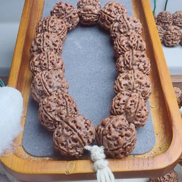 金刚菩提手串原生态安娜老籽平头五星双龙粗筋楼空行制