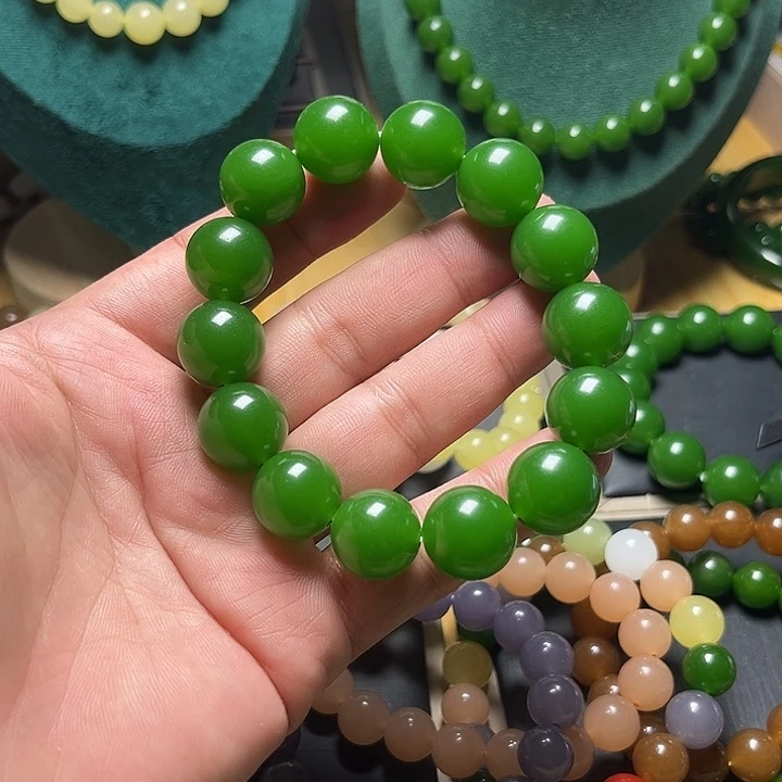 菠菜绿16mmmmmmmm手链