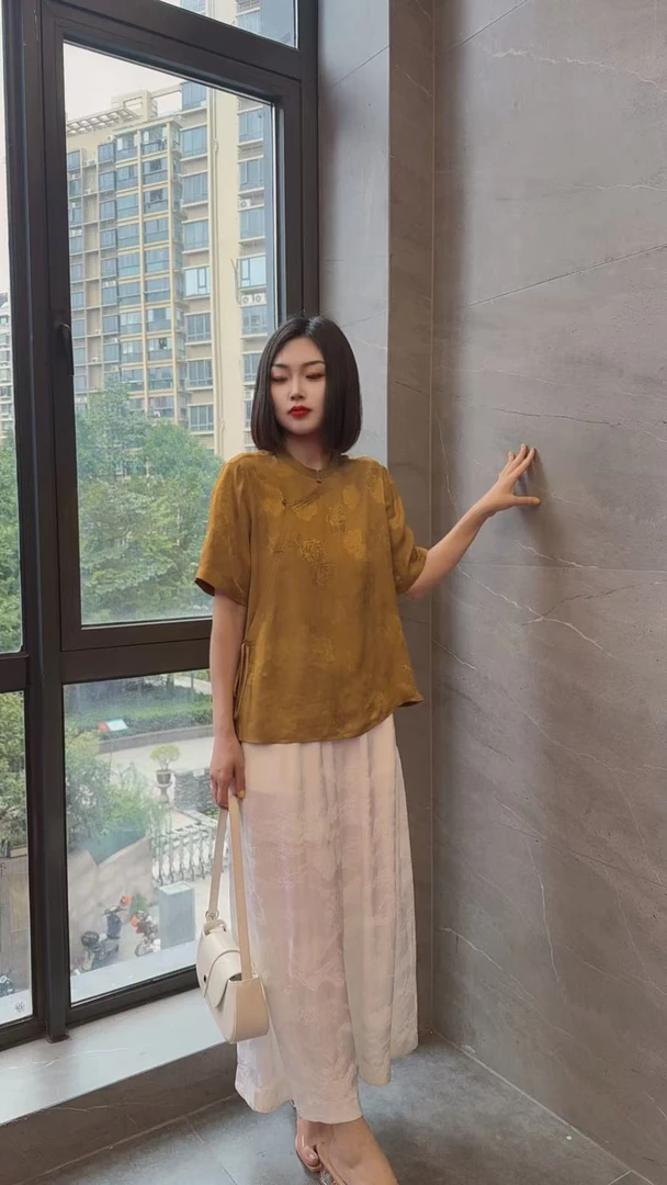 SENBIYAO/森比垚 5102#香云纱上衣