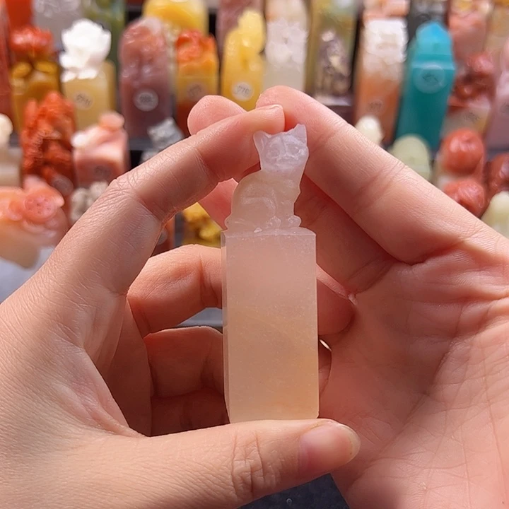 云南石印石手工定制2厘米，猫咪，包刻