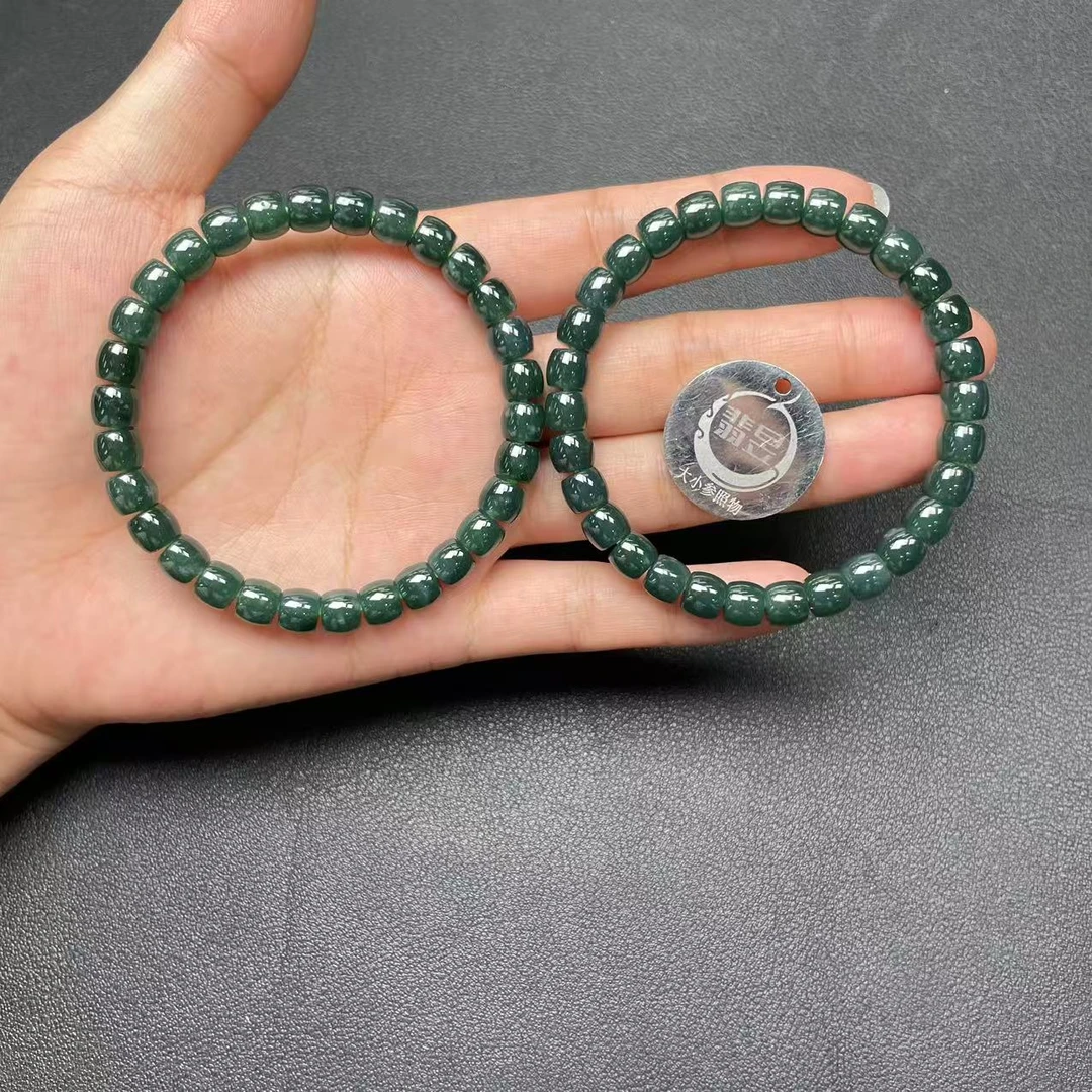 翡昱-N11-37342-614-天然A货翡翠手串/约6+/约30颗/-多样性发其一