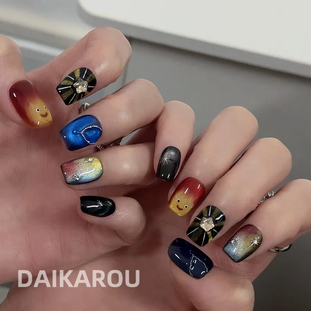 星尘卡西法 黛卡柔 预售 哇擦么 新甲型 此度 手工穿戴甲10片