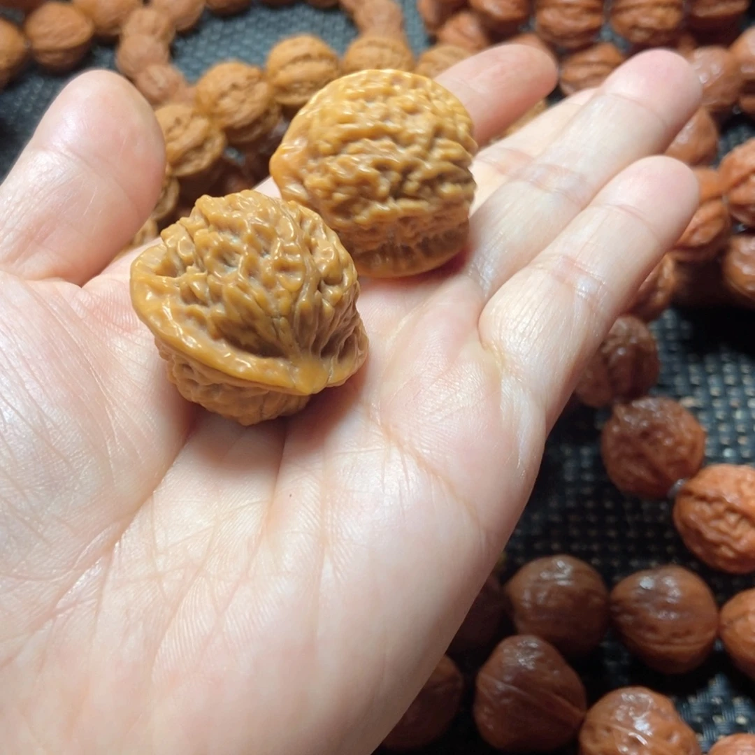 吊坠文玩核桃玲珑一对