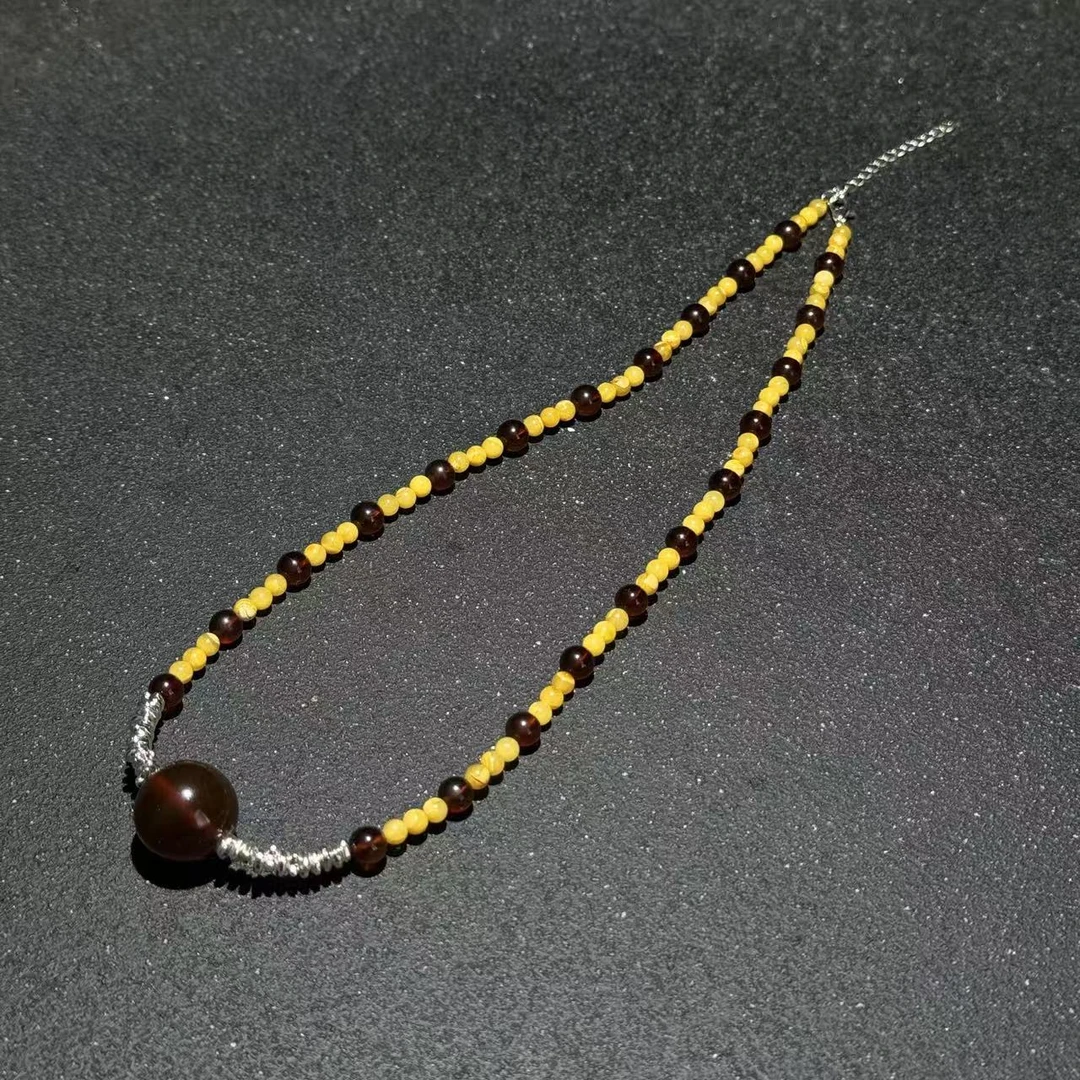 【与帅珠宝】琥珀DIY项链DS091803-多样性发其一