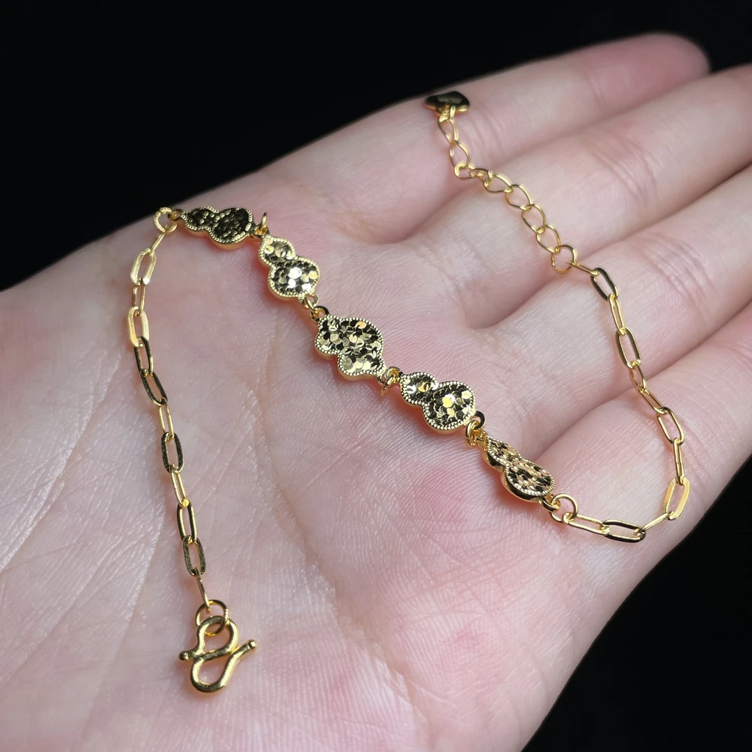 足银银制品 L足银银制品 【玉氏珠宝】足银碎冰葫芦手链 CAN31100