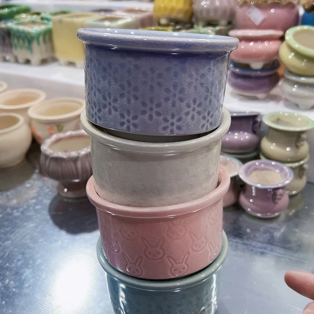 多肉绿植陶瓷花盆满10元包邮