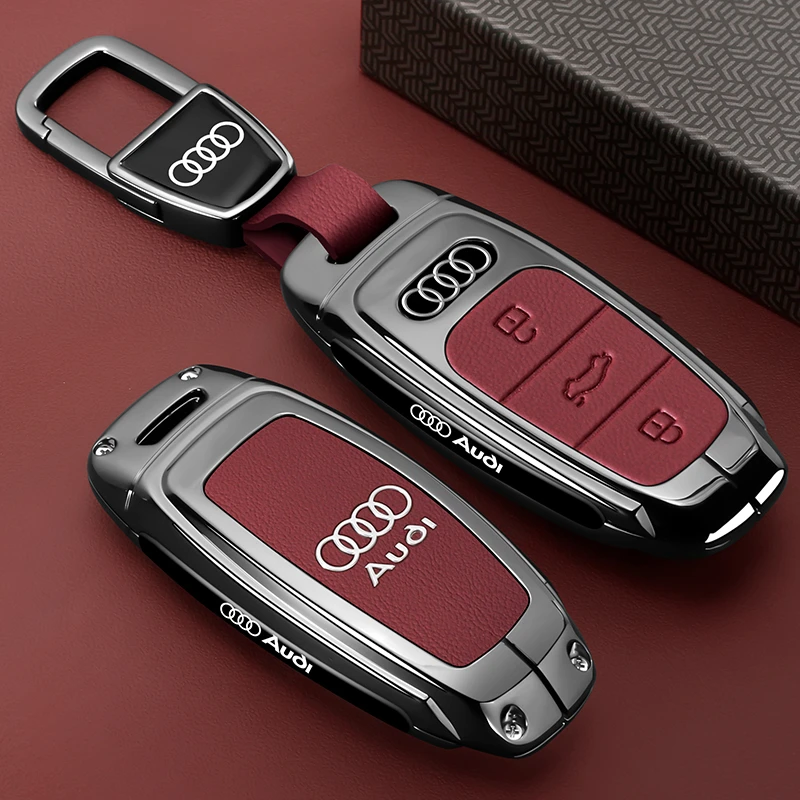 奥迪钥匙套2024款a6l专用a4l a7l a8车a3 q3金属壳q4 q5 q2l q7扣