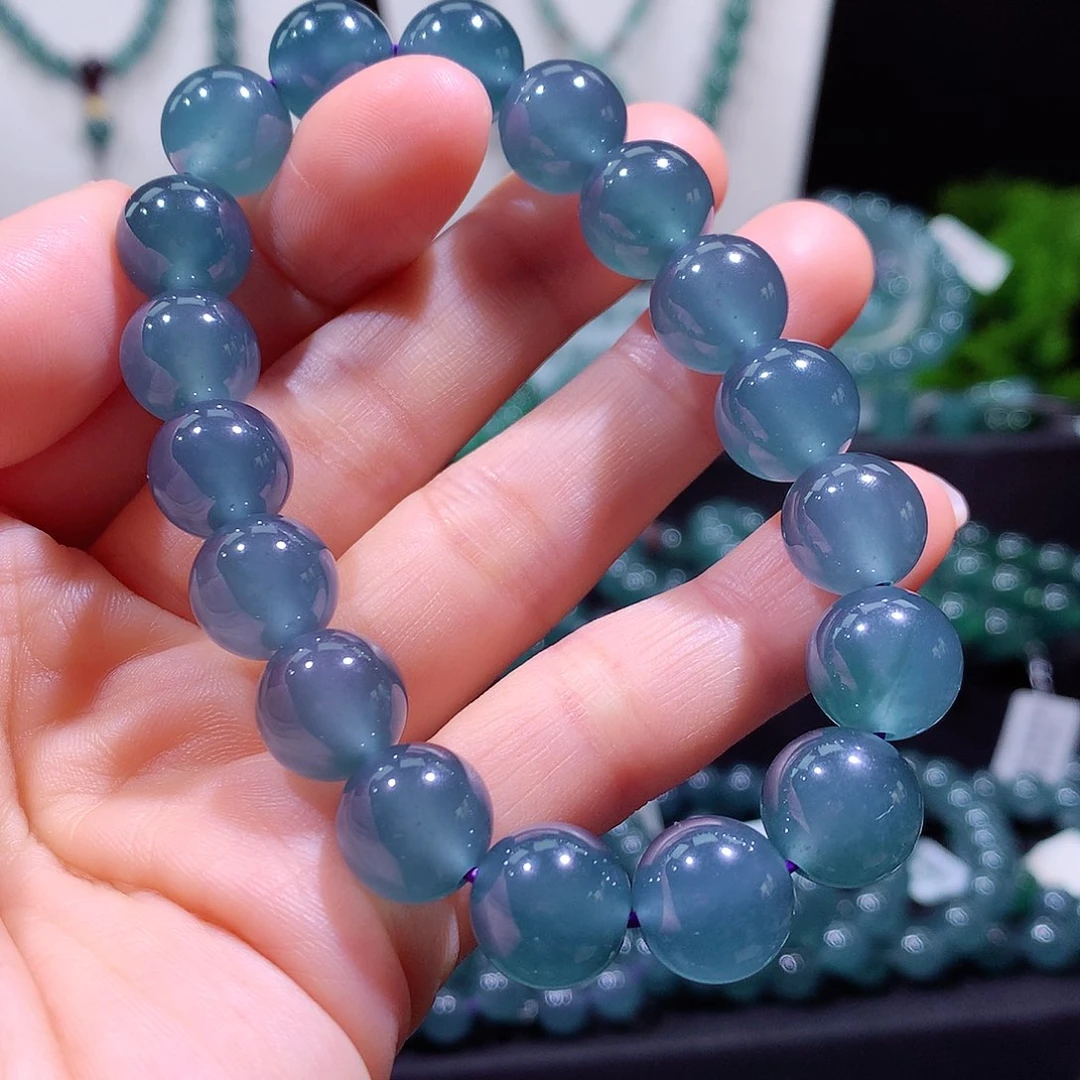 翡翠未镶嵌手链天然a货翡翠手串12mm