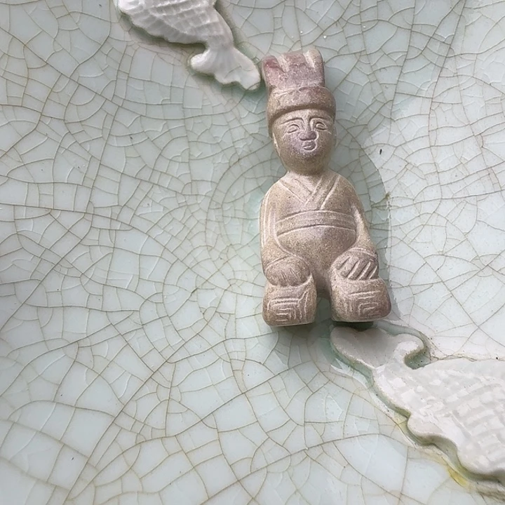 瓷片用****5双鱼青瓷开片大碗