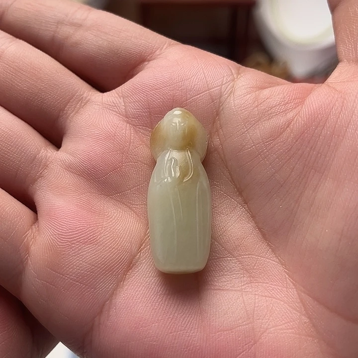 颈饰未镶嵌和田玉素衣观音