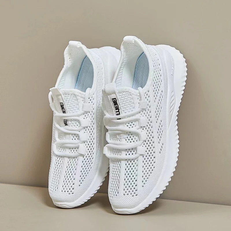 大码女鞋35-42女飞织鞋透气网鞋舒适女鞋时尚休闲女鞋网面跑步鞋