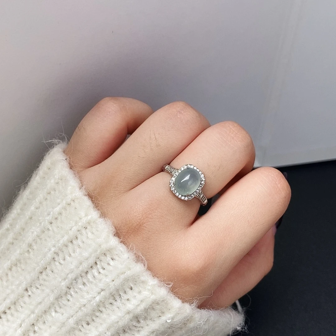 翡翠银S925镶嵌吊坠(不含链)