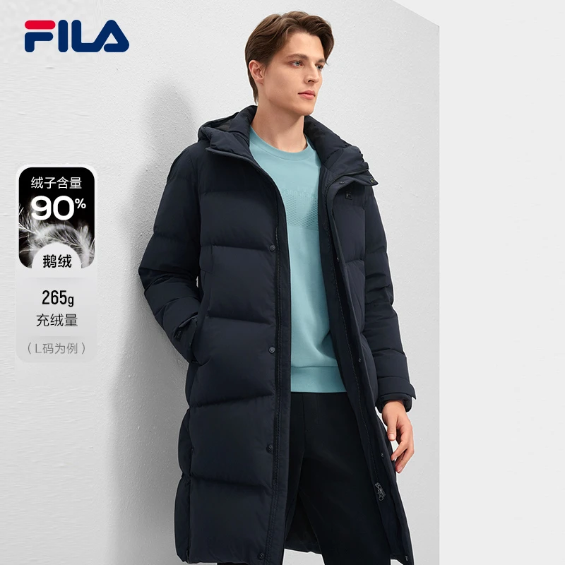 Fila/斐乐男【90绒FILA高质VC羽绒】春季蓄热长款羽绒服F11M443908F