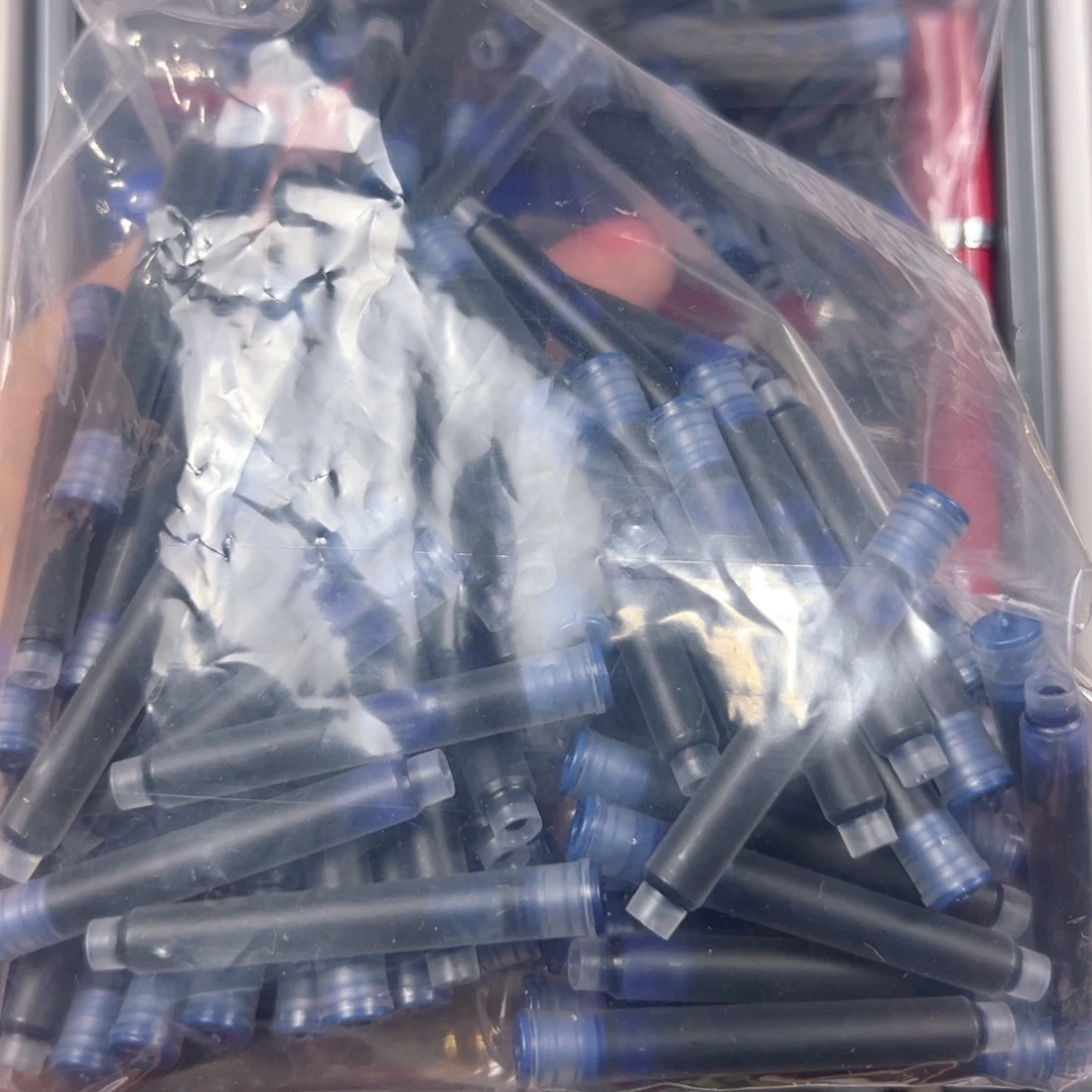 便携式3.4口径墨囊100个蓝黑色