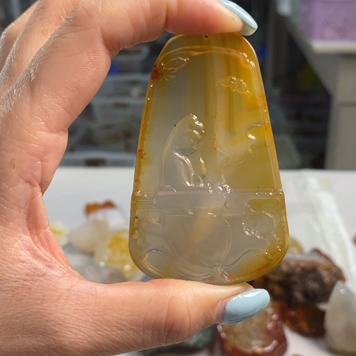 玛瑙/玉髓未镶嵌吊坠(不含链)