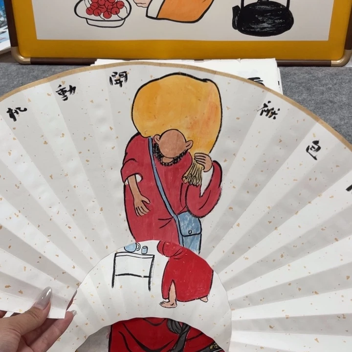 国画手绘禅意画一物一拍