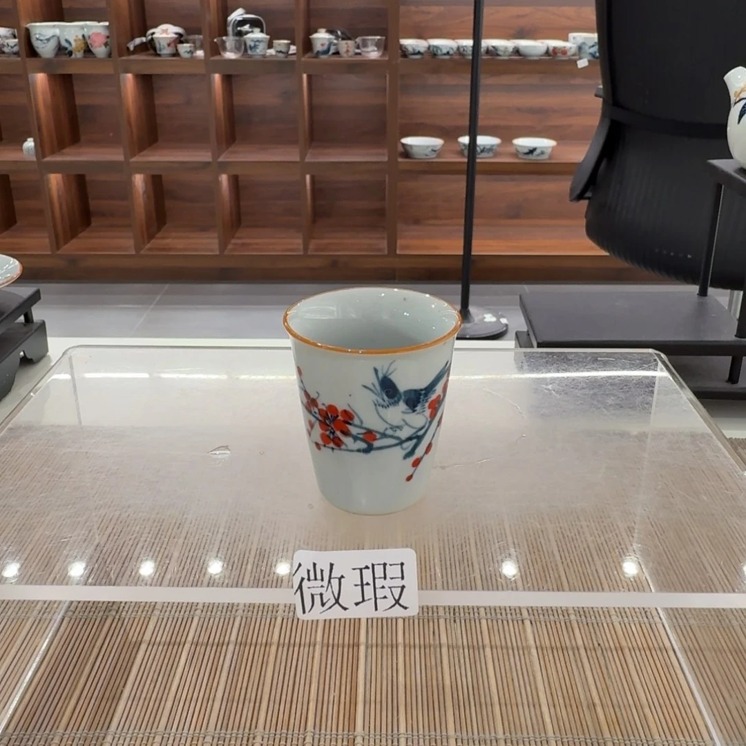 釉下手绘茶具微瑕