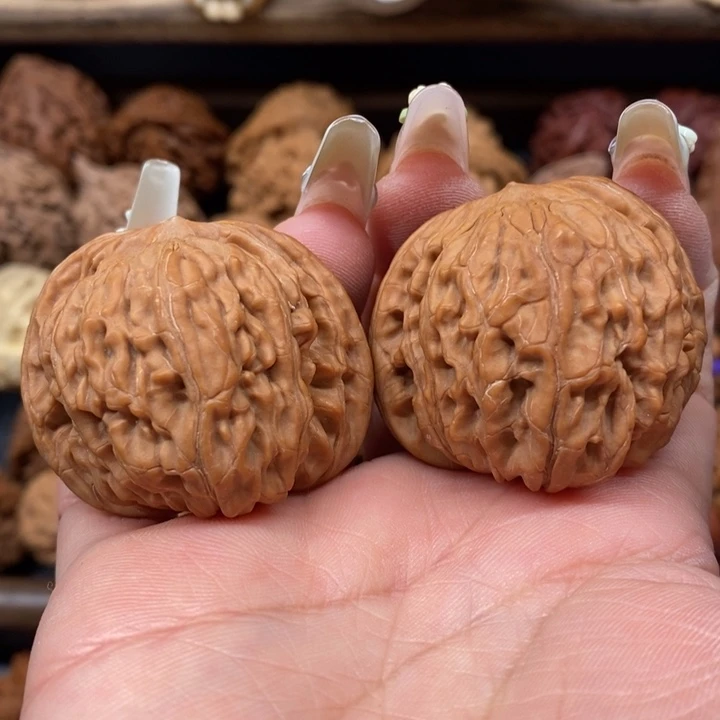 文玩核桃把件008磨盘40全品