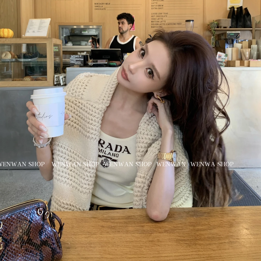 双十一狂欢价！【告白日】百搭显瘦米色针织背心