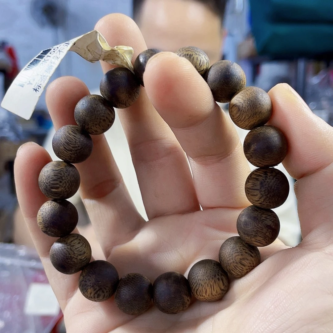 手串沉香棋楠尖峰岭圆珠单圈1.2/13克多样性发一