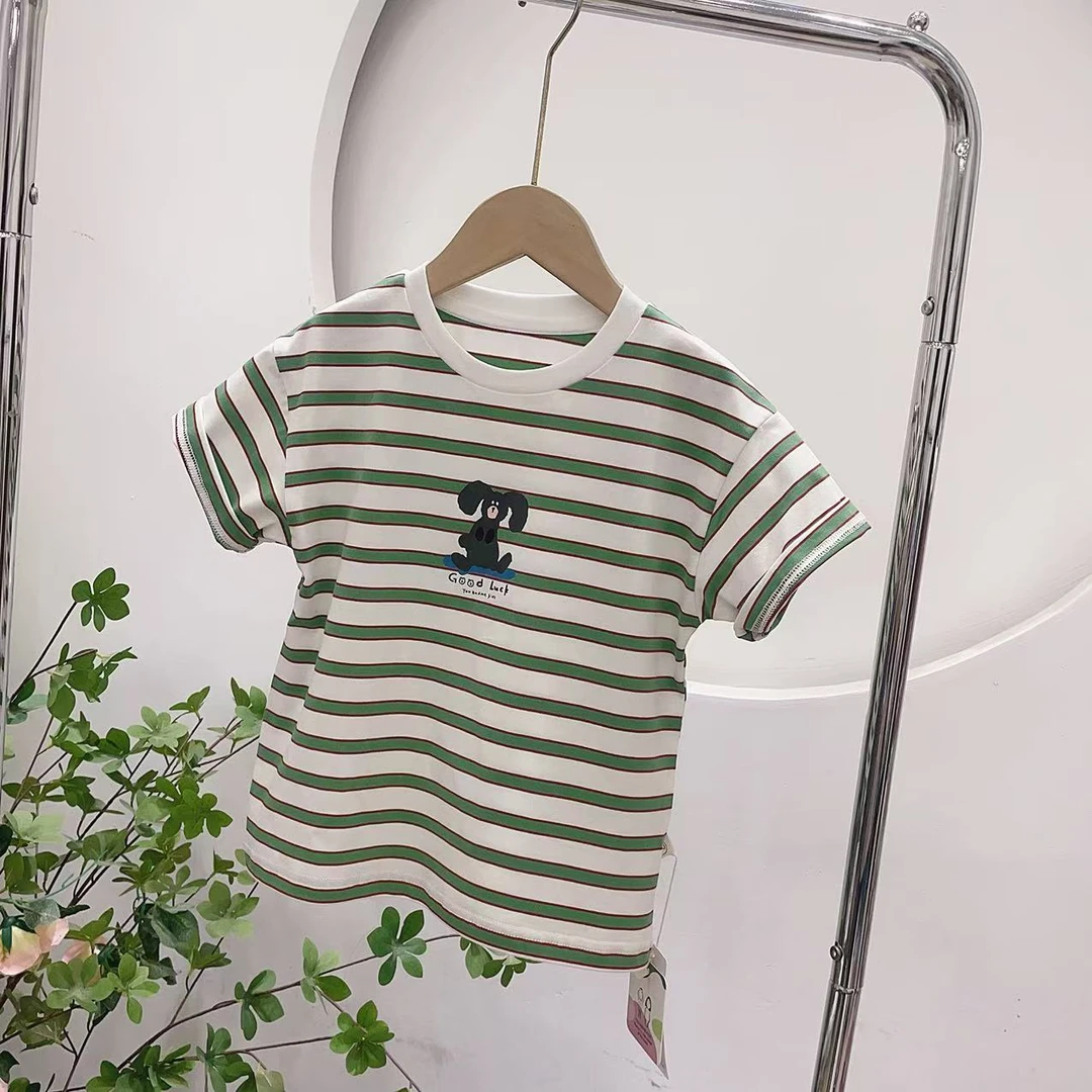 【柜同款】儿童夏季条纹短袖T恤808665