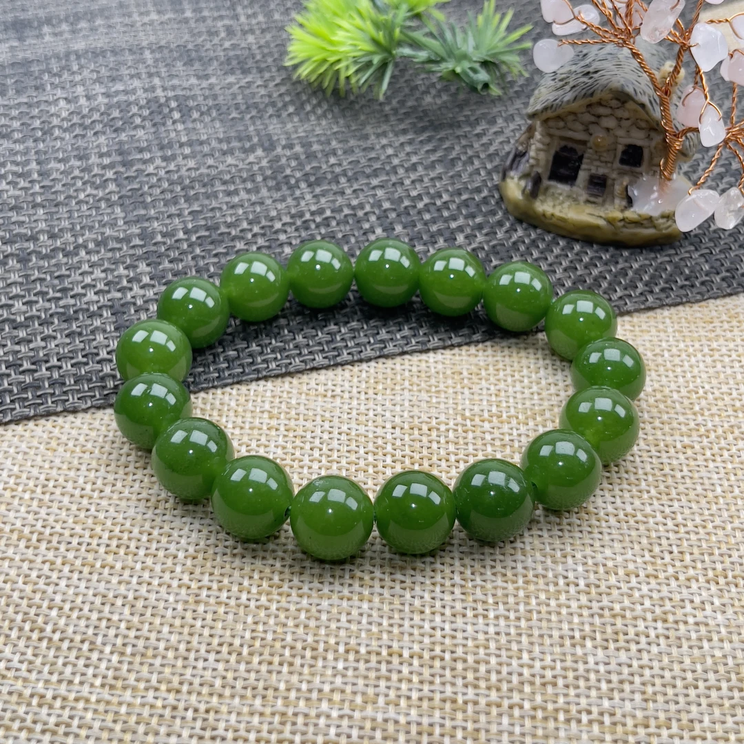 12mm典藏爆款轻奢风菠菜绿手链多样性发一件  BY-3号